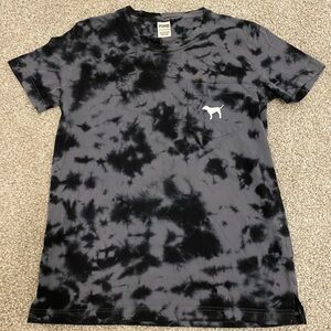 2019 PINK T-shirt black and gray tie-dye